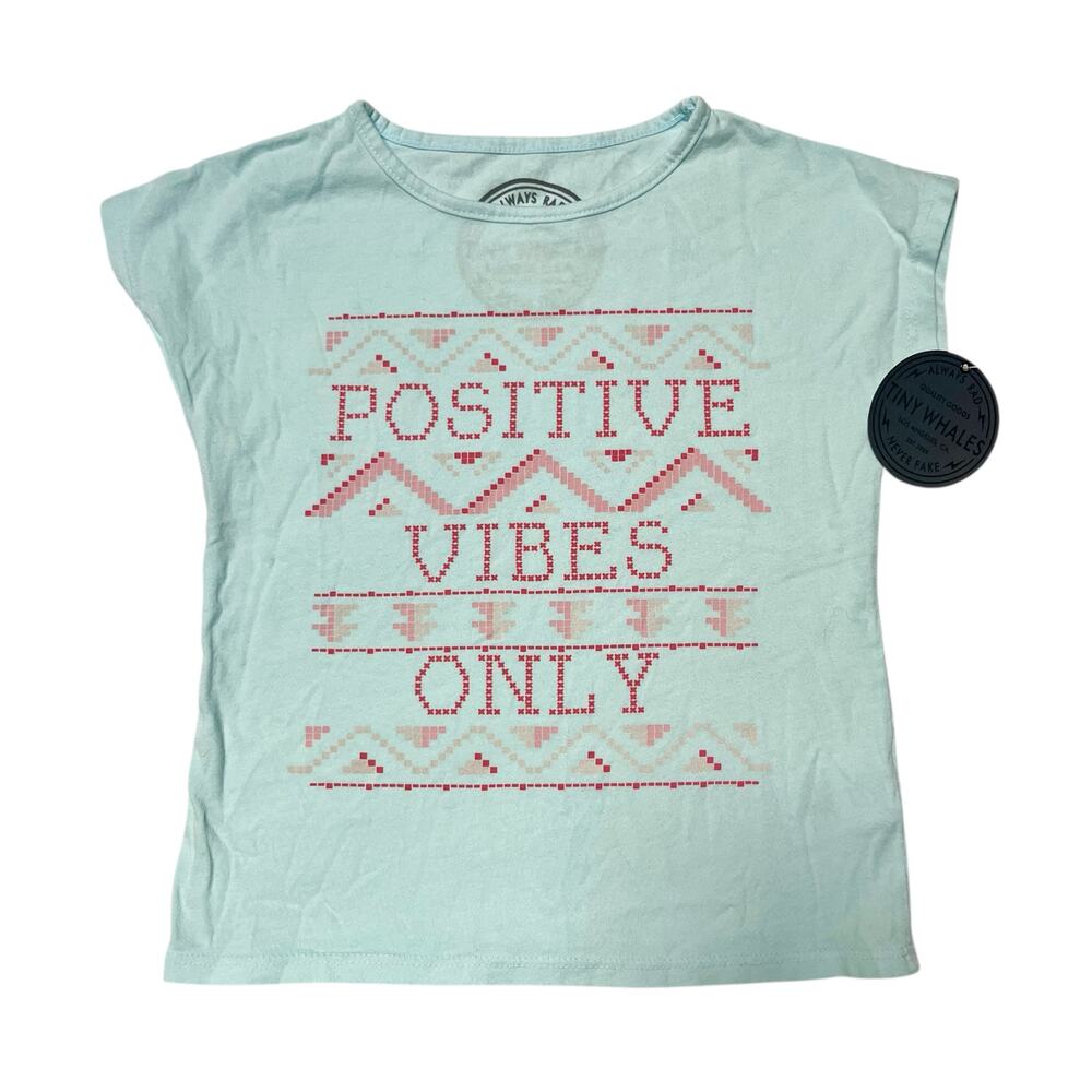 NWT Tiny Whales Positive Vibes Tee Size 4